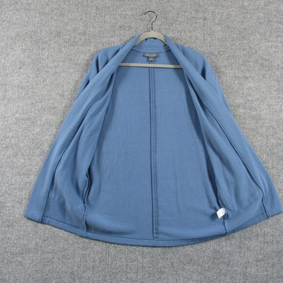 Free Fly Sweater Womens S Blue Cardigan Thermal Fleece Long Open Bamboo Pockets - Picture 3 of 11